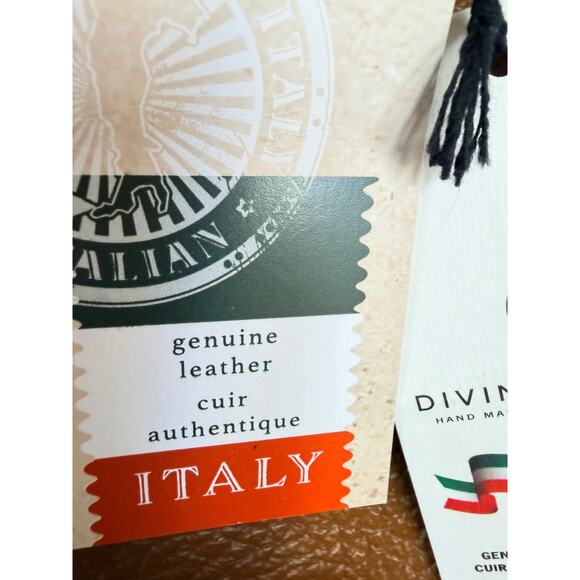 NWT Divina Firenze Made in Italy Leather Satchel Tote Bag in Cuoio Tan - Picture 5 of 9